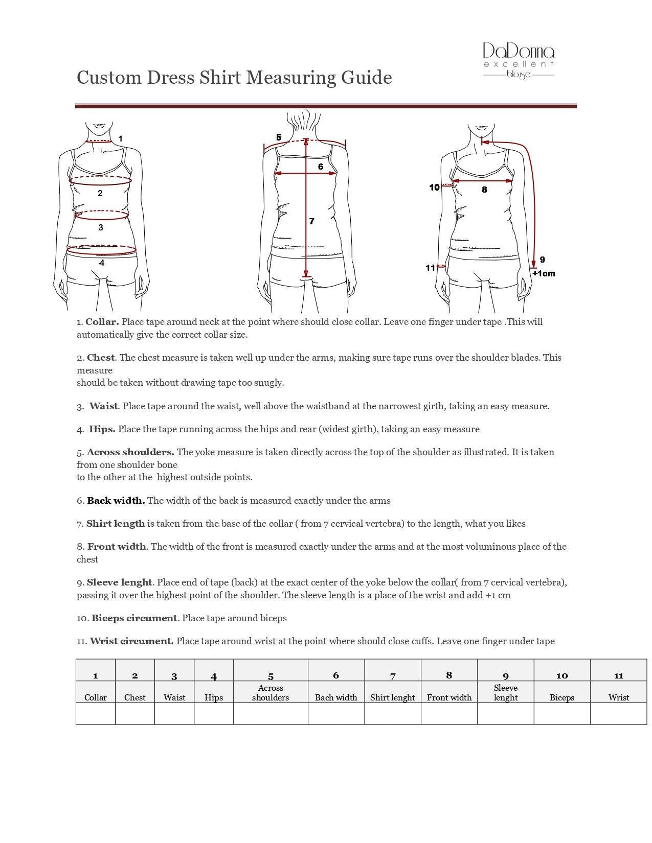 Custom Made Long Sleeve Dress Shirt for Women