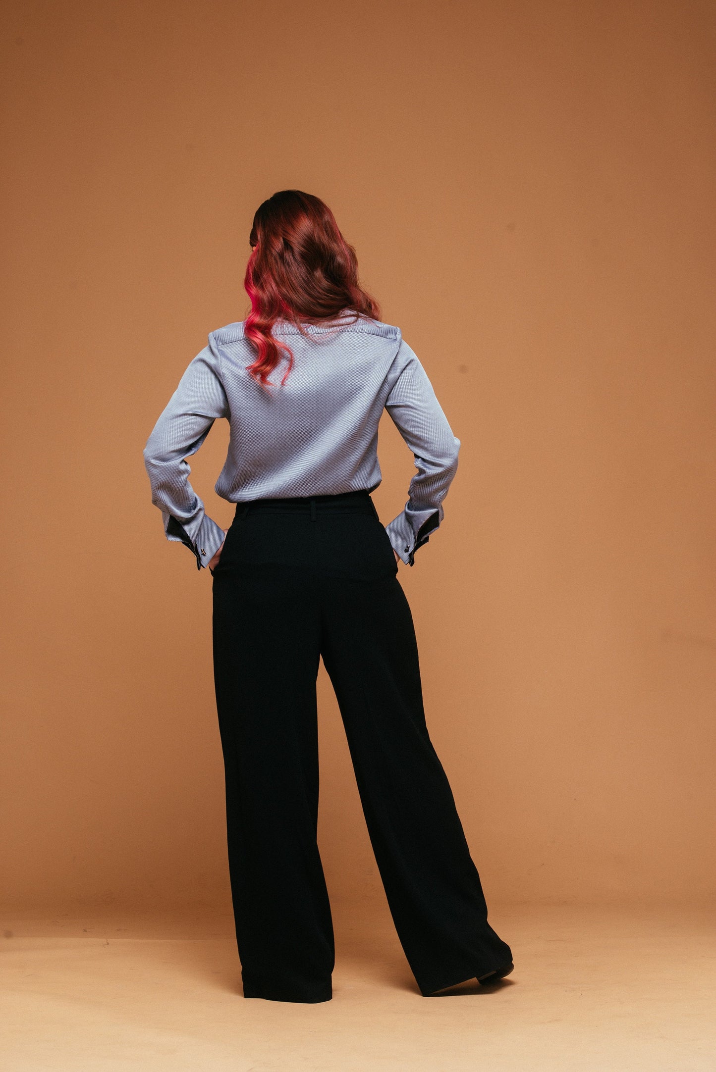 Luxury Cotton French Cuff Blouse: Elegant Women's Business Shirt