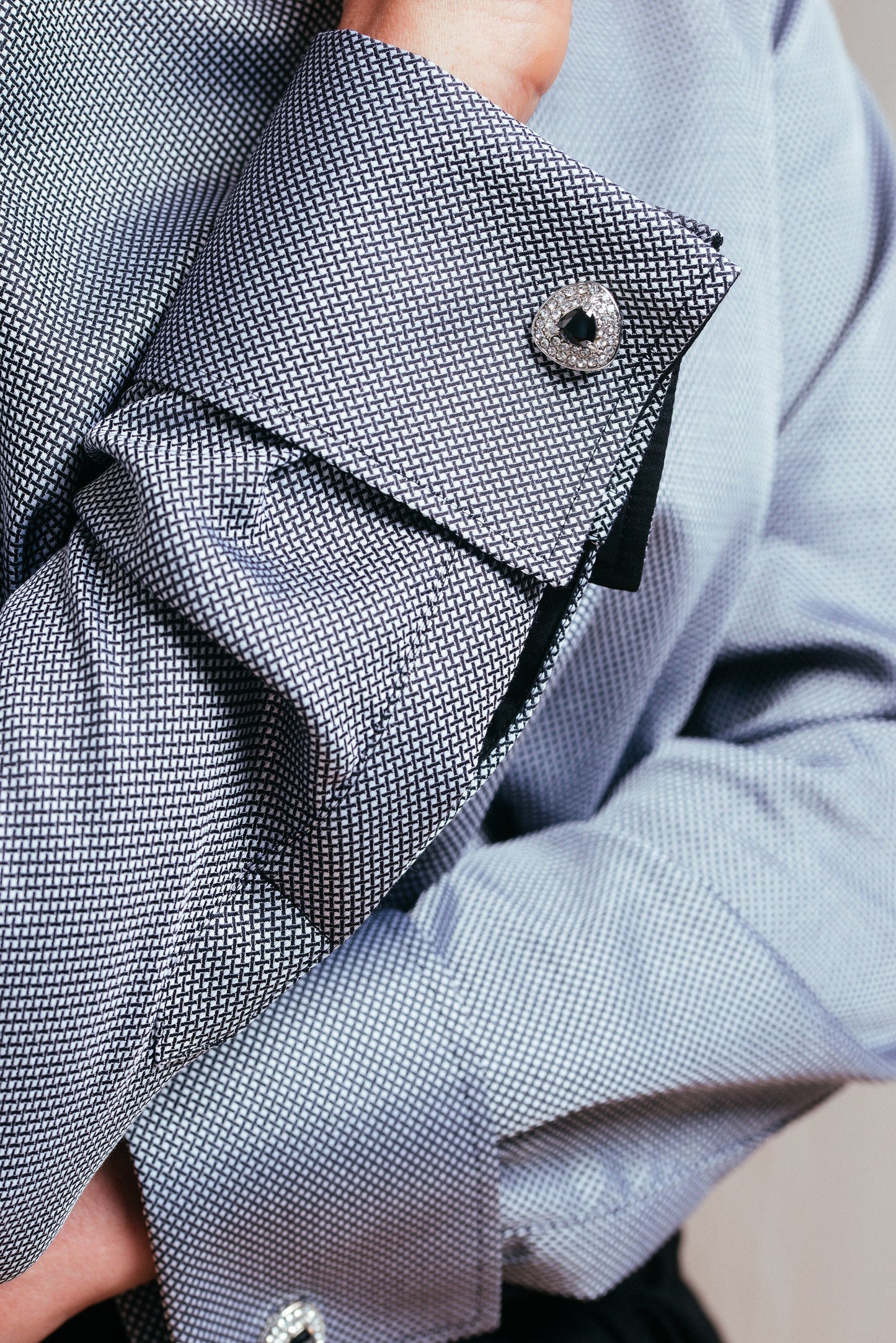 Luxury Cotton French Cuff Blouse: Elegant Women's Business Shirt