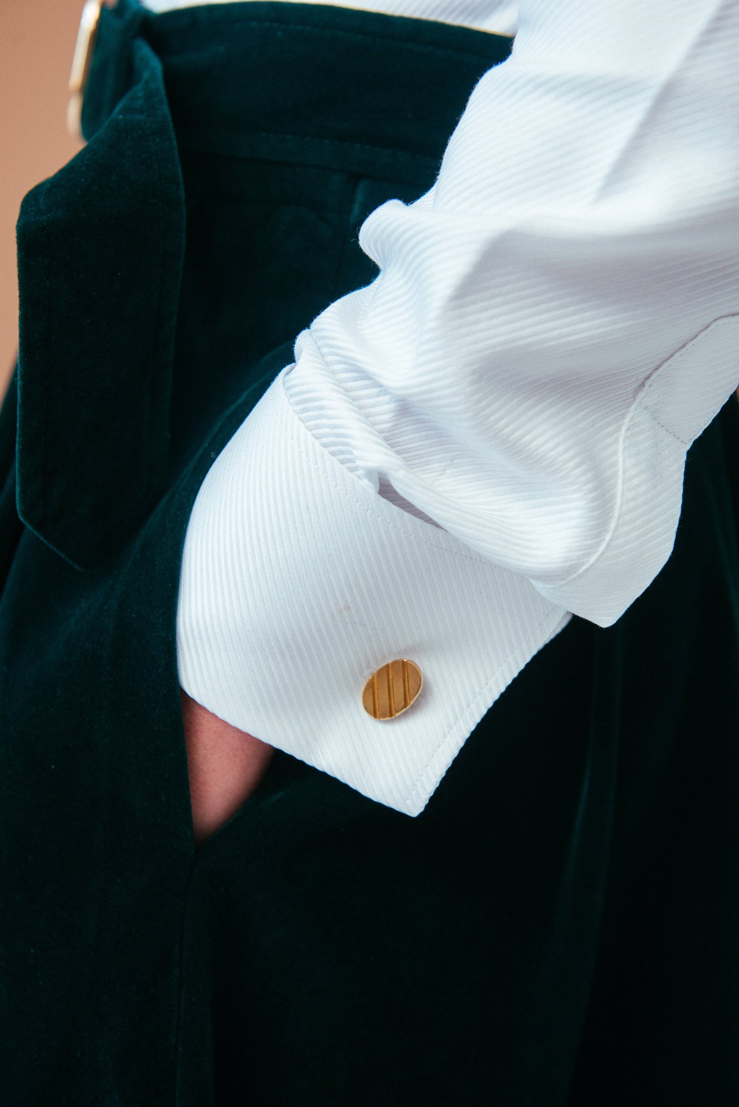Elegant Business White French Cuff Blouse: High Collar Cotton Shirt